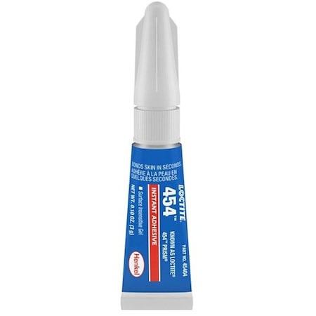 Henkel General Purpose Instant Adhesive, Surface Insensitive, Tube, Viscous Liquid 454 3GM IDH 233998